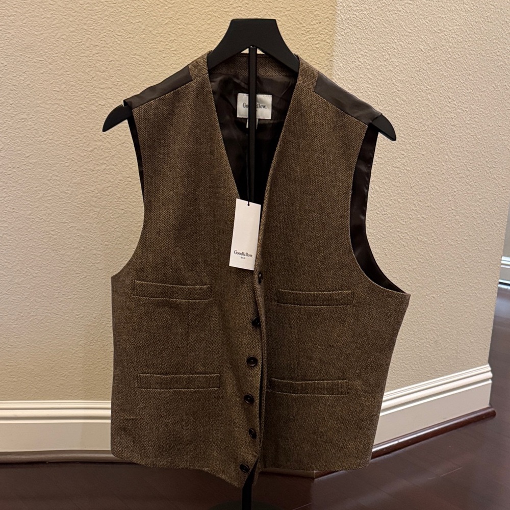 Goodfellow & Co Brown Vest with Black Details